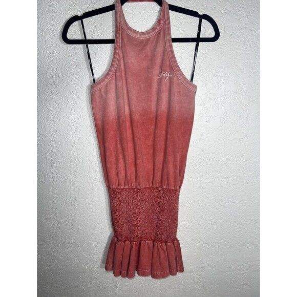 Ser.o.ya Retrofete Smocked Mini Dress 100% Cotton Halter Top Size Small NEW C1 - Picture 1 of 10